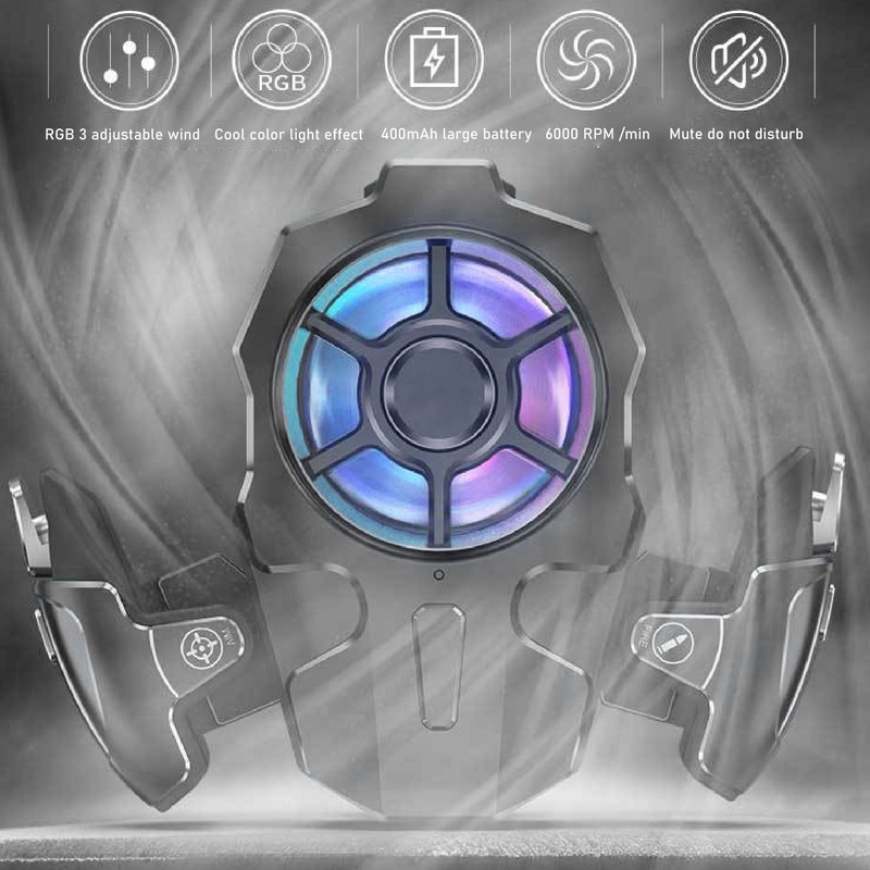 Phone Cooling Fan Portable Universal ABS and Metal Rapid Cooling