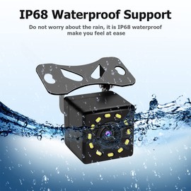 CGEAMDY Ultra HD 12 LED Nachtsicht Rückfahrkamera, Mit Nachtsicht 170° Weitwinkel, 18IR Nachtsicht für Wohnmobile Einparkhilfe, LKW Wohnwagen, Anhänger, Van, Landwirtschaft