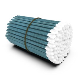 ZIKANI Rustic Charm Fancy Matches: 100 4-Inch White Tip Matches + Striker | Kiln-Dried Wooden Artisan Matchsticks for Decorative Cloche Jars, Fireplaces, and BBQ - 100 Count (Blue with White Tip)