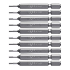 Vessel Hex Bit Hex Socket Bolt for Screws, 0.08 x 2.6 inches (2 x 65 mm), Set of 10, Hardness: H (High Hardness) A16 ZP