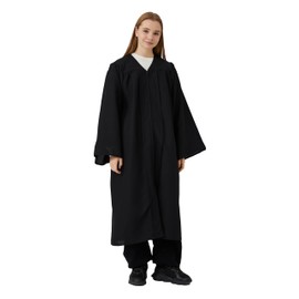 UIALECG Unisex Matte Black Robes for Graduation Gown, Choir Robes, Pulpit Robe and Pastor