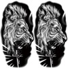 Oottati 2 Sheets Waterproof Fake Black Lion Cross Arm Leg