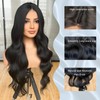 ISAMY Long Wavy Wigs for Women 26Inch Synthetic Middle Part