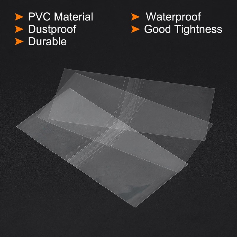 PATIKIL 250pcs 82x40mm Perforated Shrink Bands, PVC Heat Shrink Wrap