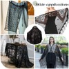 CABODYALS 160CM Black Stretch Lace Vintage Floral Fabric for Sewing
