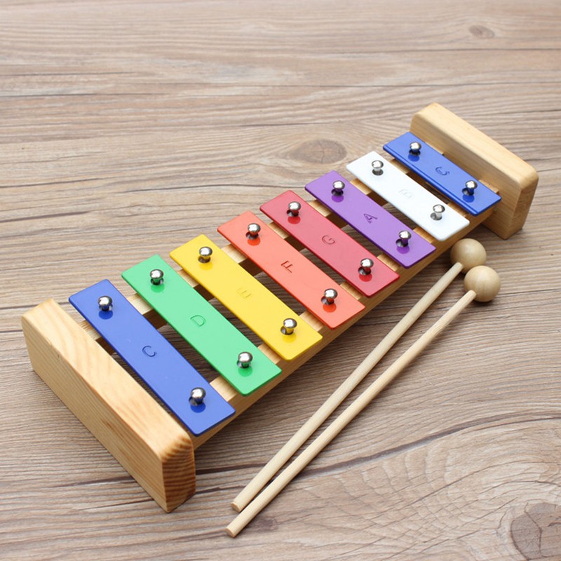 8 Notes Xylophone Kids Toy Educational Development Musical Percussion Instrument