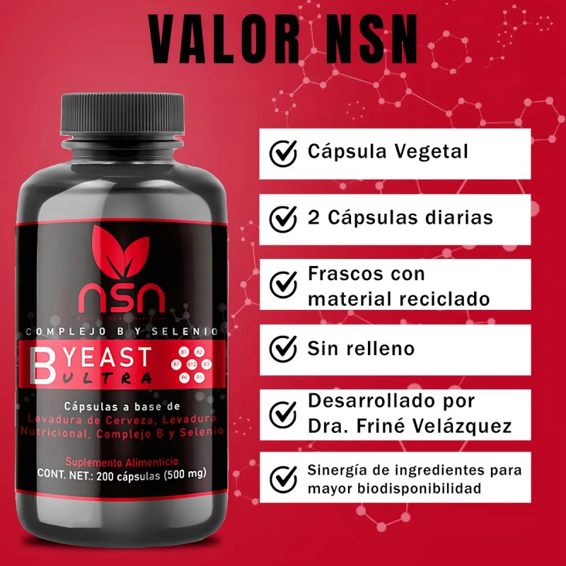 B Yeast Ultra Complejo B Con Selenio B1 B2 B3