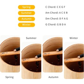 HEYOUTH Wind Chime, Bamboo Wind Chime, Wind Chime for Outdoor Hanging, Sound Chime Garden, Weatherproof, for Sound Healing Meditation and Soothing Emotions (Wind)