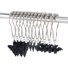 SUPERFINDINGS 12Pcs 3 Styles Shower Curtain Hooks Rings Skull Bat