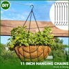 Mikniri 6 Pack 11 Inch Plant Hanger,Black Hanging Chains with
