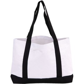 Heavy Duty Daily Tote Bag/Grocery Tote Bag/Shoulder Tote Bag (Black)