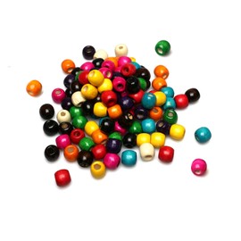 300 12x11mm Wooden Beads with 5mm Hole, Colorful Barrel Wood Beads Wood Loose Spacer Beads for Hair Braid Decor Handmade Bead Crafts Making (10 Colors, 30pcs for Each Color)