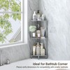 ELYKEN Corner Shower Caddy Standing, 3 Tier Rustproof Metal Shower