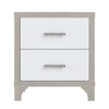 Elegant High Gloss Nightstand with Metal Handle,Mirrored Bedside Table with
