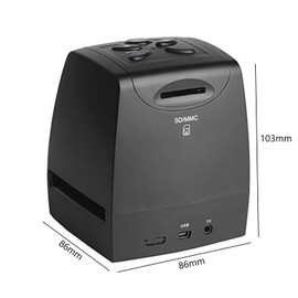 35mm Film Scanner & Slide Scanner with 2.4" LCD Screen, 135 Negative & Slide to Digital JPEG Converter, Portable Film Digitizer with Easy-Load Adapters for Old Photo Slides and Negatives