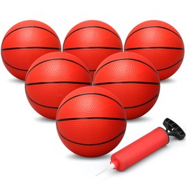 6 PCS Mini Basketballs for Mini Basketball Hoop or Over The Door Basketball Hoop Games, Kids 16CM Small Red Replaceable Basketball Balls for Indoor Outdoor Playground Pool Beach School Livingroom