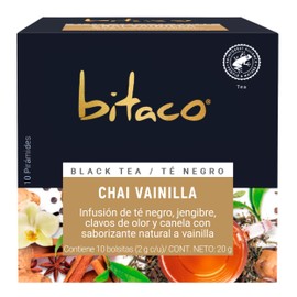 Bitaco | Pack de 3 cajas de Té Negro Chai Vainilla + Té Herbal de Jengibre + Té Frutal Golden Berries | 30 bolsitas