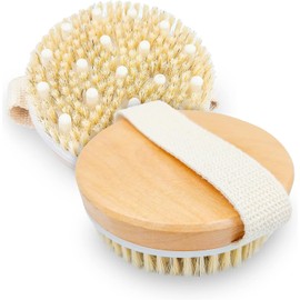 Woodlife® - Cepillo Corporal de Cerdas Naturales, Exfoliante y Estimulante, Ideal para Combatir la Celulitis y Mejorar la Circulación Sanguínea.