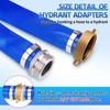 Brass Fire Hydrant Adapter, 2-1/2" NST Female x 3/4" GHT