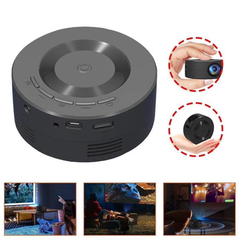 Mini LED Projector 1080p Built in Speaker Portable Small Home