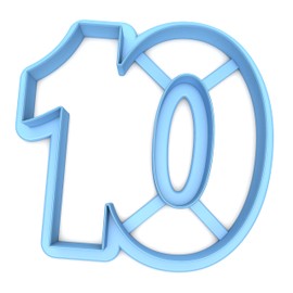 Sweet Prints Inc Number 10 Cookie Cutter - Dishwasher Safe (3" tall)