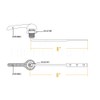 HIGHCRAFT 5335 3113 Replacement Toilet Flush Lever Handle, Chrome