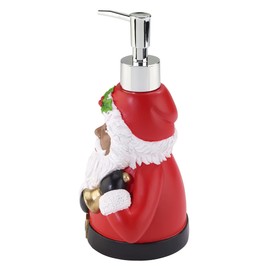 Avanti Linens - Soap Dispenser/Lotion Pump, Resin Bathroom Accessories, Christmas Bathroom Decor (Holiday Collection, Black Santa)