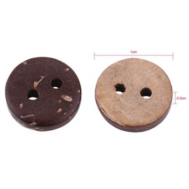 400Pcs Brown Coconut Wooden Buttons Brown Buttons Shell 2 Holes Sewing Buttons Scrapbooking Decor Accessories 10mm