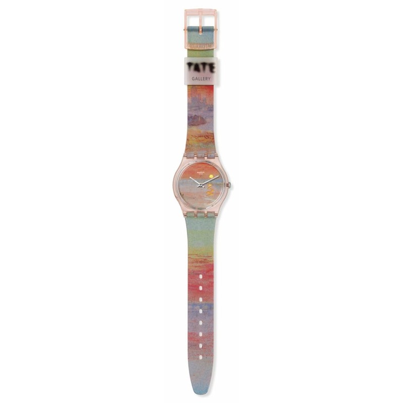 Swatch TURNER'S SCARLET SUNSET SO28Z700 Pink Watch, Pink, Modern
