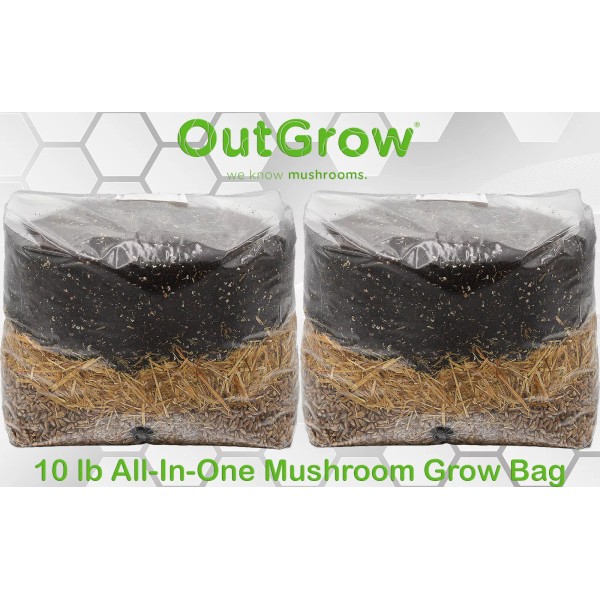 Out Grow All-In-One Mushroom Grow Bag (20lbs)