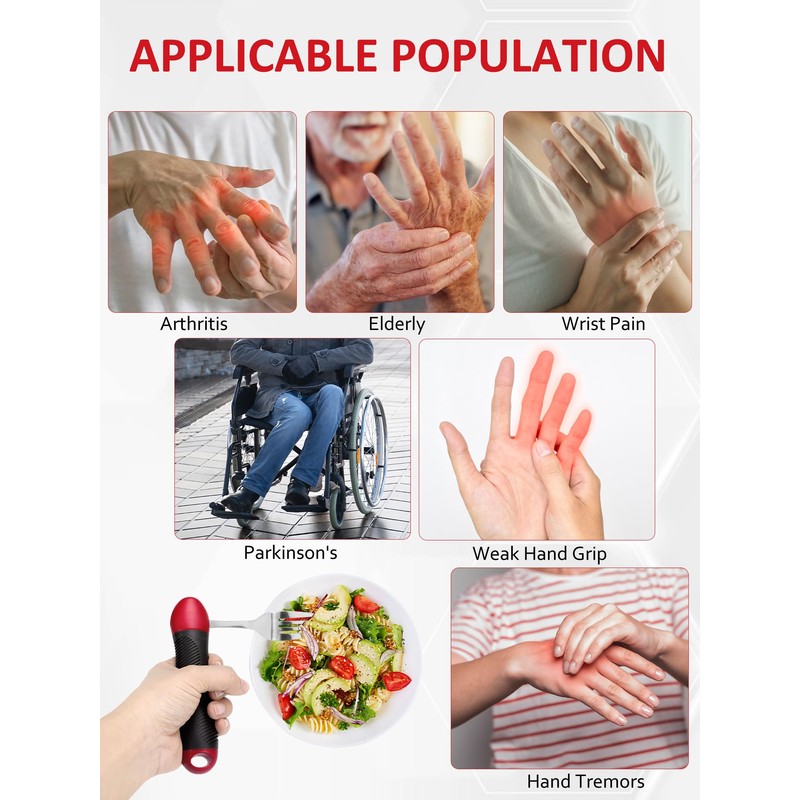 Adaptive Utensils, Weighted Special Supplies Spoon Fork Set, Weak Hand