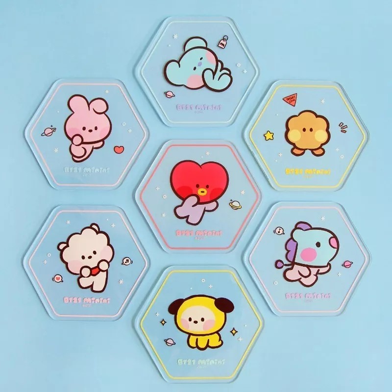 Portavasos De Acrílico Bt21 Minini Baby Bts Kpop Korea Ver