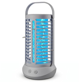 Bug Zapper Outdoor, Mosquito Zapper with LED Light, Rechargerable Mosquito Killer Lamp Fly Zapper Outdoor Indoor, Insect Zapper Electric Fly Traps, Mosquito Killer for Patio Yard Camping(Grey)