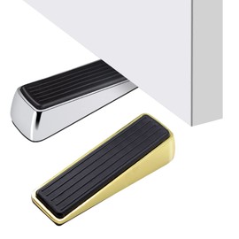 Door Stoppers Rubber Stop Stopper Wedge Stops Holder Doorstop Floor Wall Security Protector, 2 Pack Kirsite
