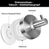 VEPEPE 6 Pcs Suction Hooks, Silver Stainless Steel Suction Hook,