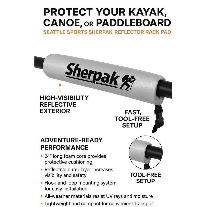 Seattle Sports Sherpak Reflector Rack Pads – 24" Roof Rack