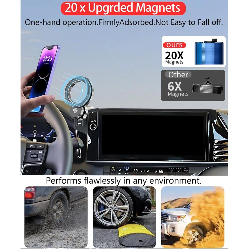 Car Phone Holder for 2025 2026 Toyota Camry 12.3" Screen