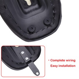 DREAMIZER Motorcycle Rear Seat Cushion Passenger Pillion Saddle Pads Compatible with Sportster XL1200 883 72 48, Crocodile Style Black