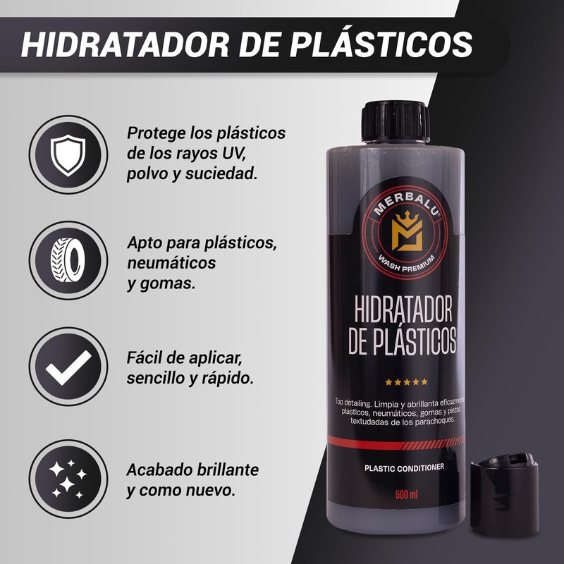 Merbalu Plastic Car Polisher Hydrator Plastic and Tire Renovator.