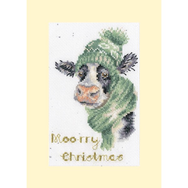 Bothy Threads Counted Cross Stitch Kit - Moo-rry Christmas