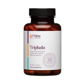 Dr. Chaudhary’s Prajna Ayurveda Triphala with Amla, Haritaki & Bibhitaki is a Rejuvenating Formula that is Traditionally used for Proper Digestion & Elimination, Vegan, Gluten-Free, Soy-Free, Organic