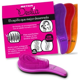 Deslia Mini Detangling Brush for Kids - Travel Size - Detangles Hair Without Pulling