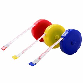 3pcs 1.5m 60inch Portable Soft Tape Measurement Sewing Tailor Ruler Push Button Retractable Tape Measure with Plasitc Cover for Clothing Measuring Children'S Height