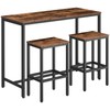 HOOBRO Bar Table and Chairs Set, 47.2” Rectangular Pub Table