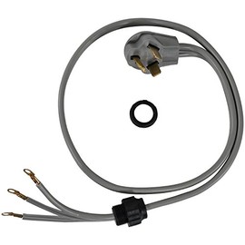 Certified Appliance Accessories Quick Connect 30-Amp Appliance Power Cord, 3 Prong Dryer Cord, 3 Wires with Eyelet Connectors, 4 Feet, Copper Wire