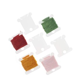 GZGXKJ 100 Pieces White Plastic Silk Bobbins Set Embroidery Thread Bobbins Yarn Winder for Storage Holder Cross Stitch Sewing Supplies