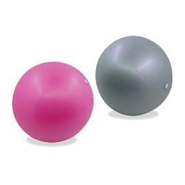 Sun & Sia 2 Yoga Balloons and Fitness Size 25 cm Pink and Grey - Suitable for Children and Adults - Pilates Balloons - Highest Quality