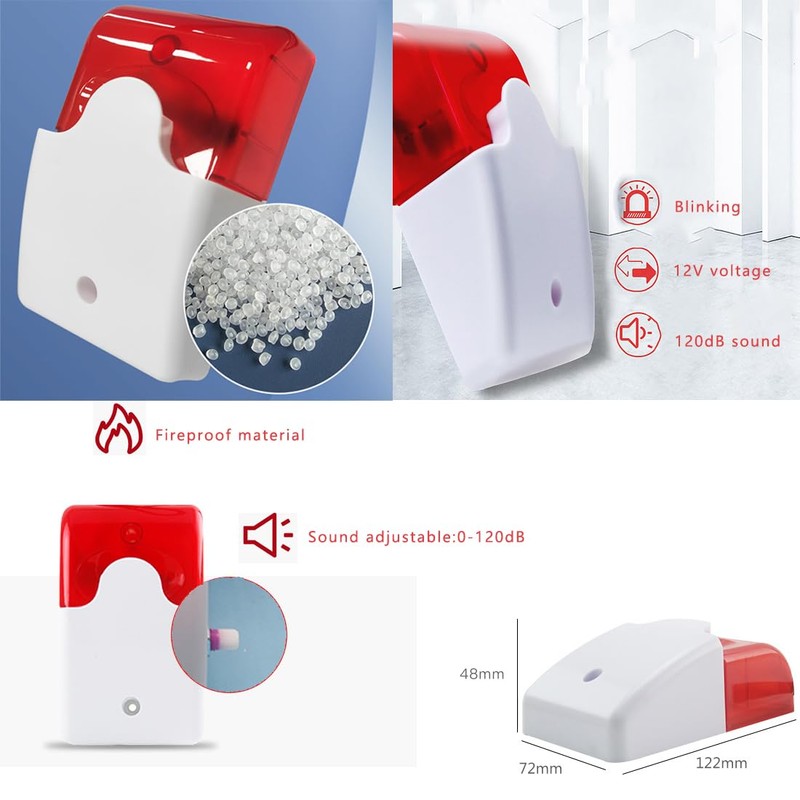 12V High/Low Temperature Monitor, Temperature Sensor with 5M Waterproof Probe,