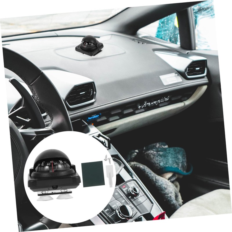 CHILDWEET Car Dashboard Compass Ball Compass for Accurate Navigation Durable