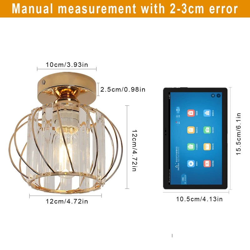 Pheashine Ceiling Light Crystal Modern Mini Crystal Chandelier E27 Ceiling
